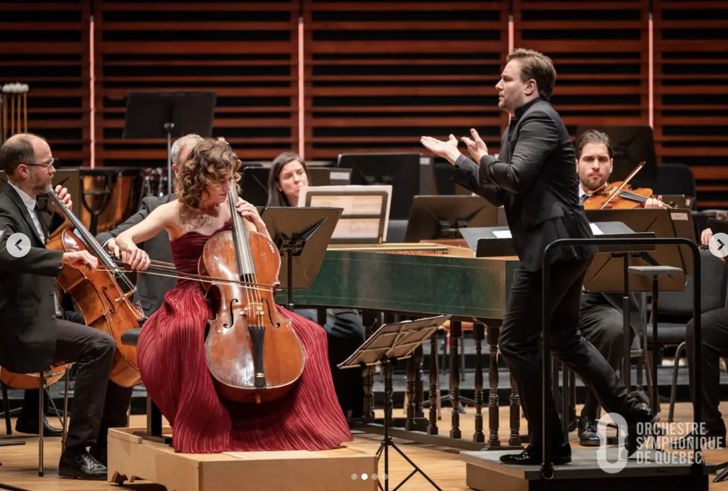 elinor frey in front of Québec Symphony